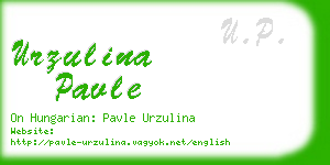 urzulina pavle business card